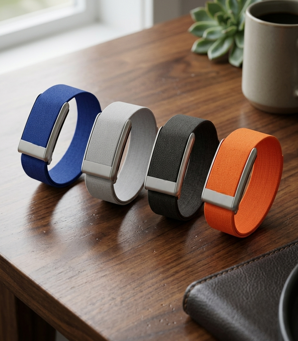 Whoop 5.0 Compatible Core-nit Lux band with Chrome Buckle | For One/Peak/MG Life