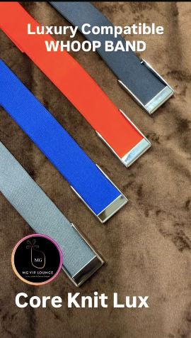 Whoop 5.0 Compatible Core-nit Lux band with Chrome Buckle | For One/Peak/MG Life