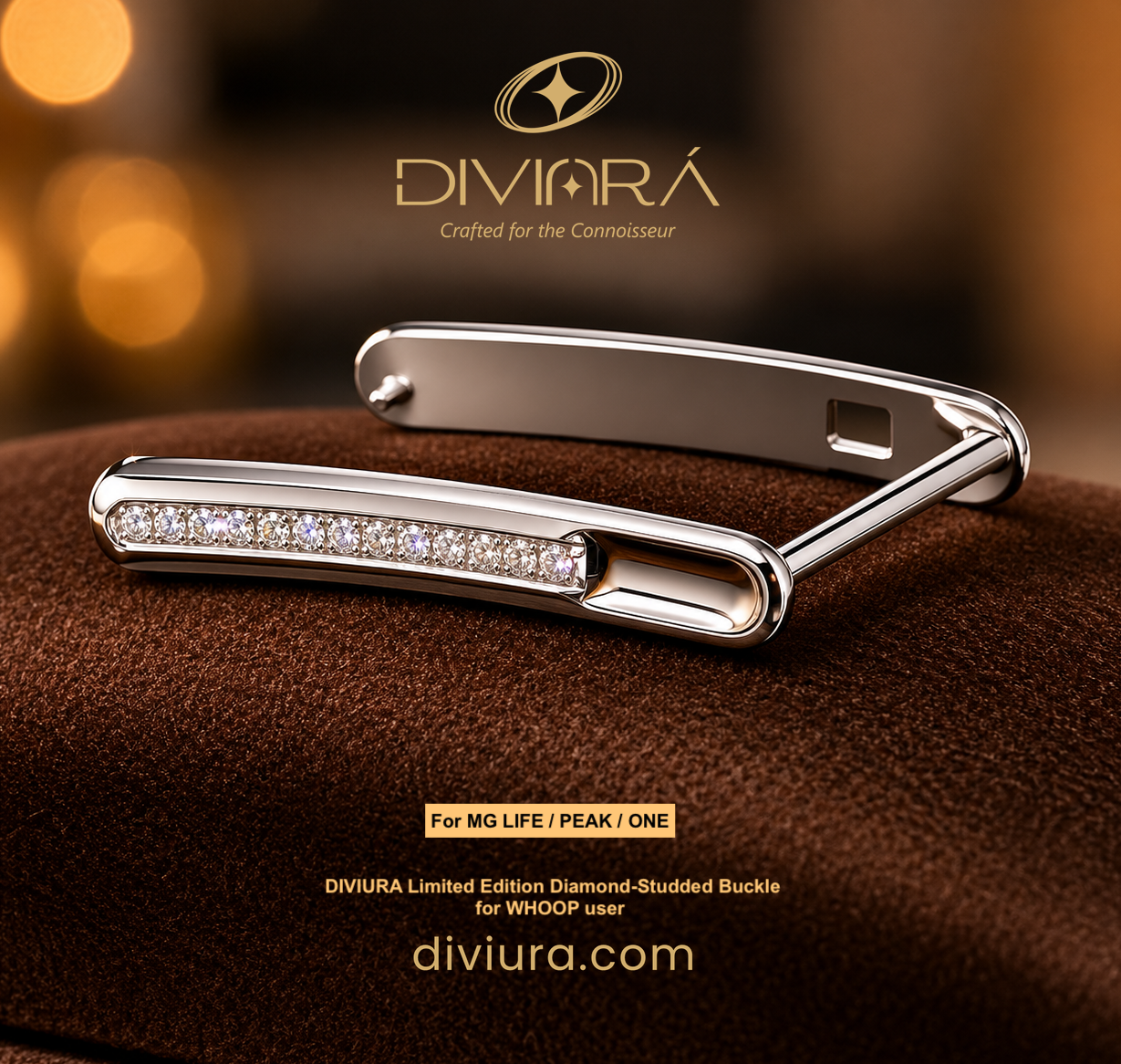 DIVIURA Limited Edition Diamond-Studded Buckle for WHOOP® ( PEAK / MG LIFE )