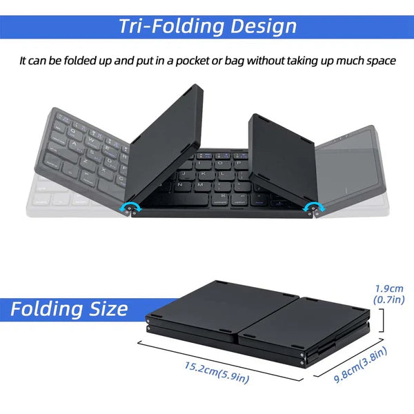 Foldable Keyboard with Touchpad (Wireless) by iLifestyle