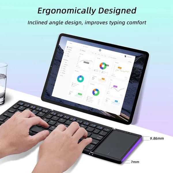 Foldable Keyboard with Touchpad (Wireless) by iLifestyle