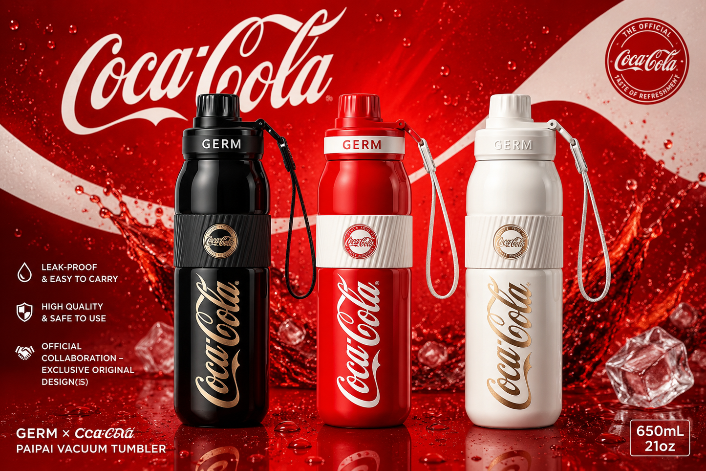 GERM×Coca-Cola Athletic Vacuum Bottle