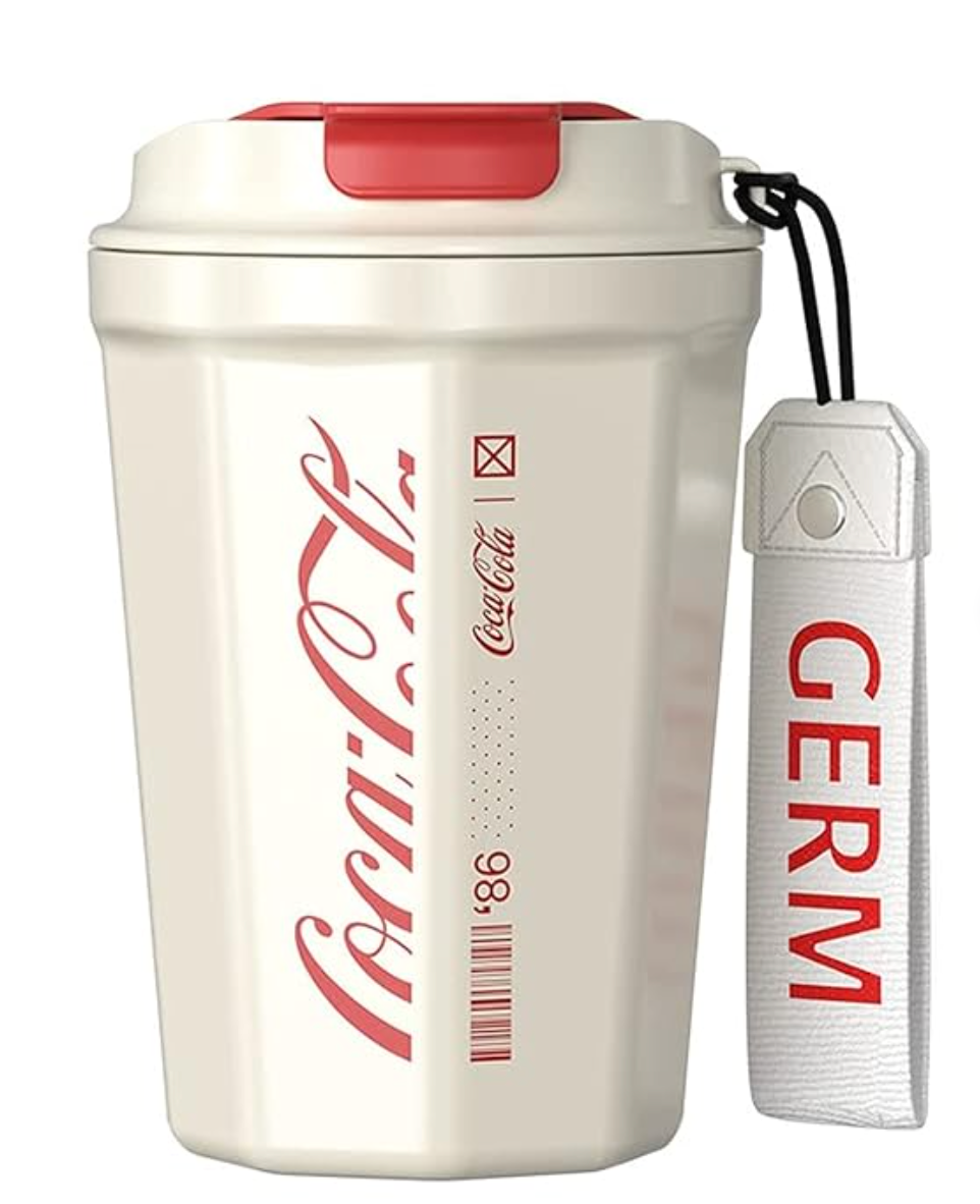 GERM x Coca Cola Insulated Tumbler Mug/Flask  Hot & Cold  -White