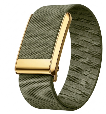 Whoop 5.0 Compatible Super-nit Lux band with Gold Buckle | For One/Peak/MG Life