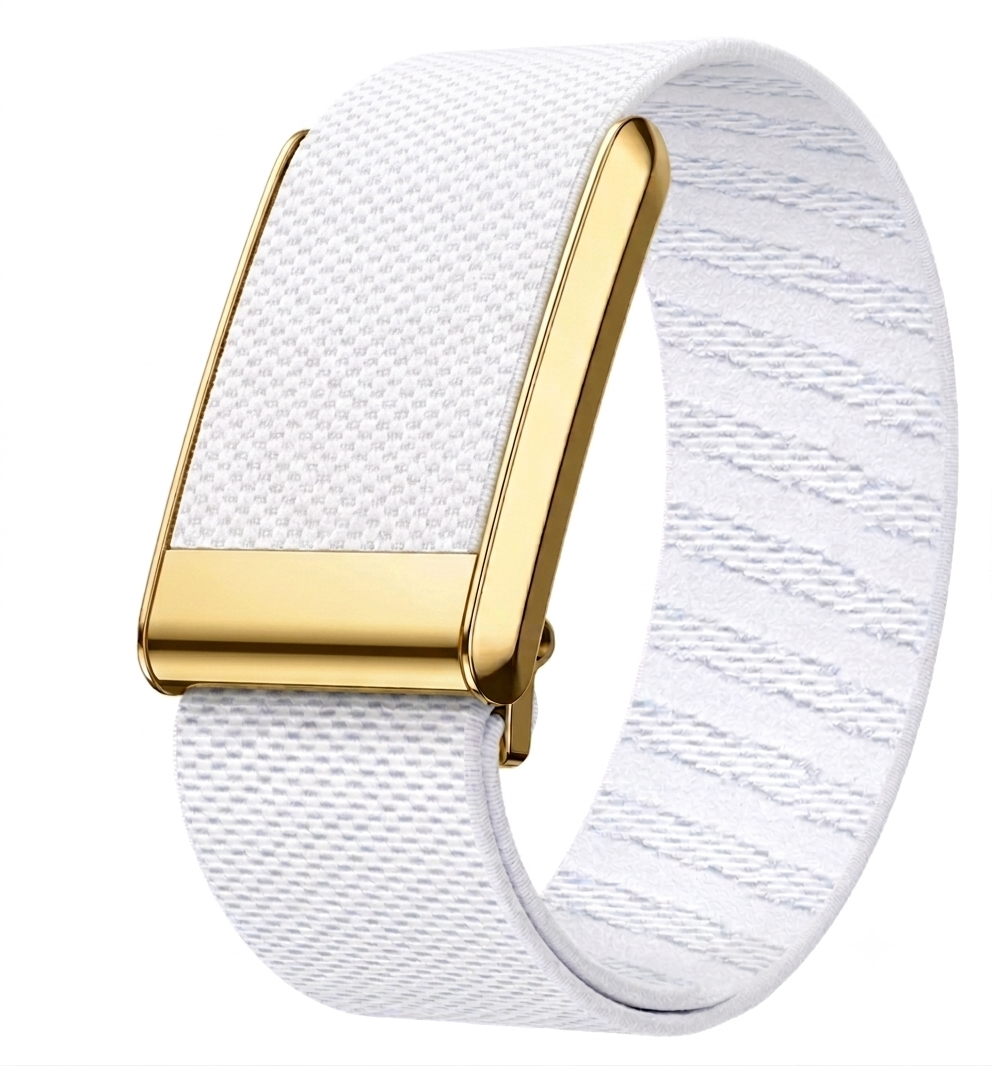 Whoop 5.0 Compatible Super-nit Luxe band with Gold Buckle | For One/Peak/MG Life
