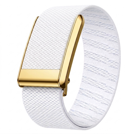 Whoop 5.0 Compatible Super-nit Luxe band with Gold Buckle | For One/Peak/MG Life