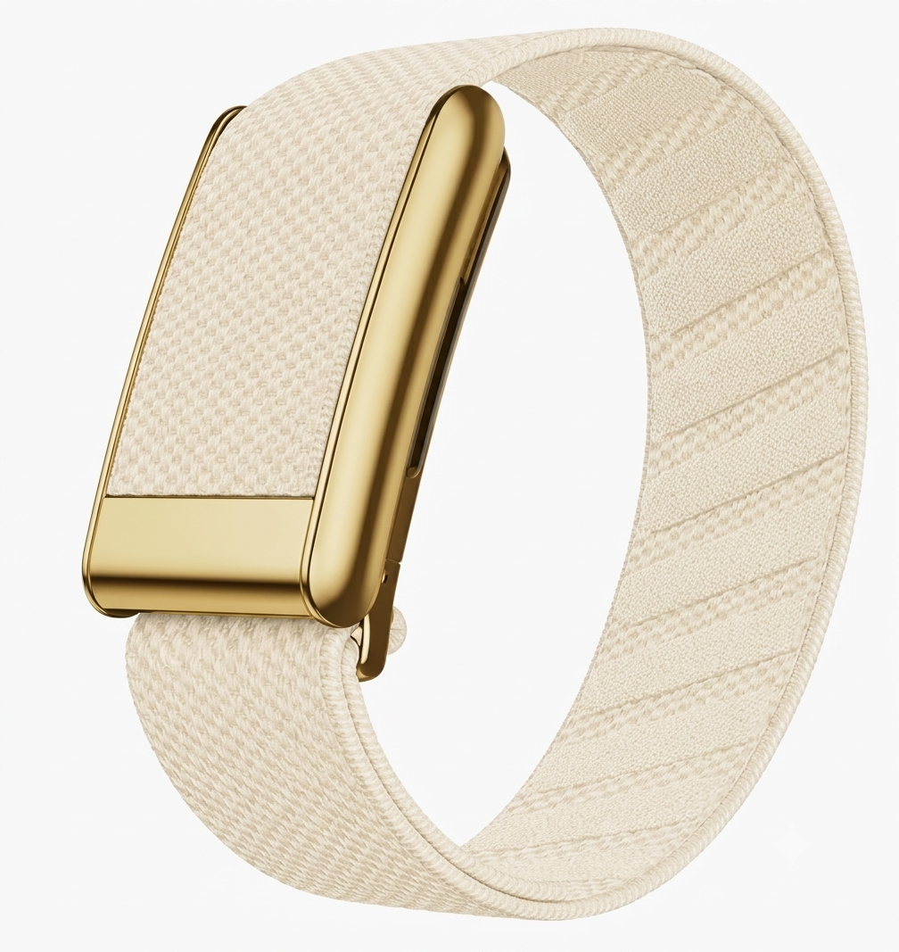 Whoop 5.0 Compatible Super-nit Luxe band with Gold Buckle | For One/Peak/MG Life