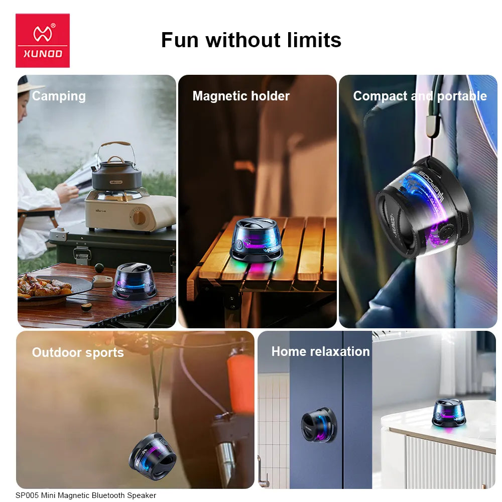 XUNDD  Magsafe/Magnetic Bluetooth Mini Speaker with LED Light