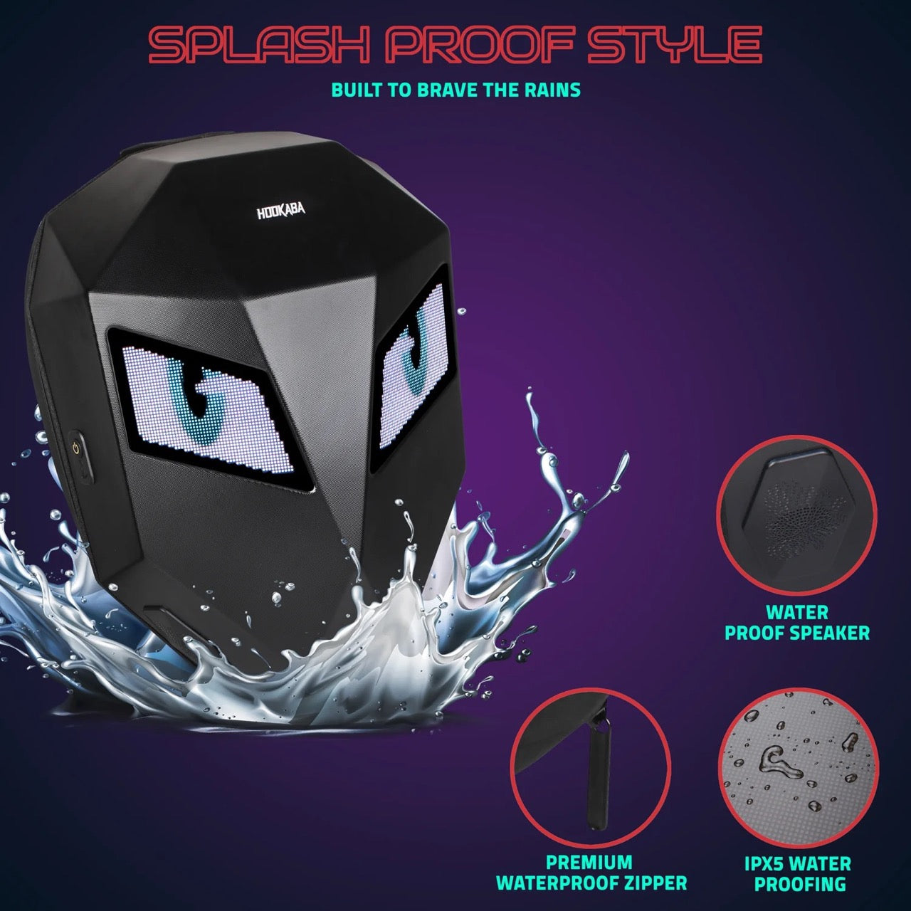 HOOKABA Eye Rover Beat LED Backpack
