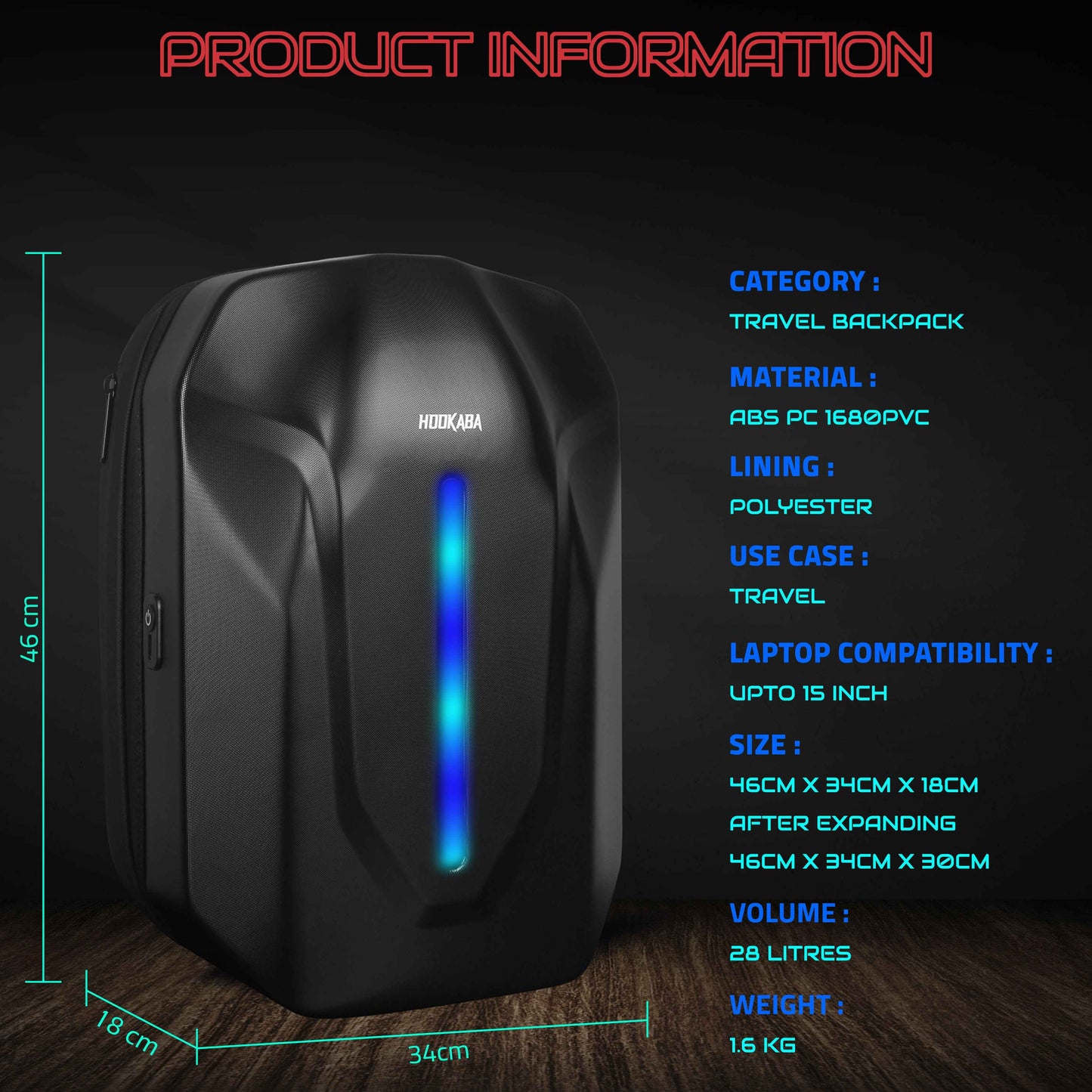 Hookaba Expressa LED Backpack