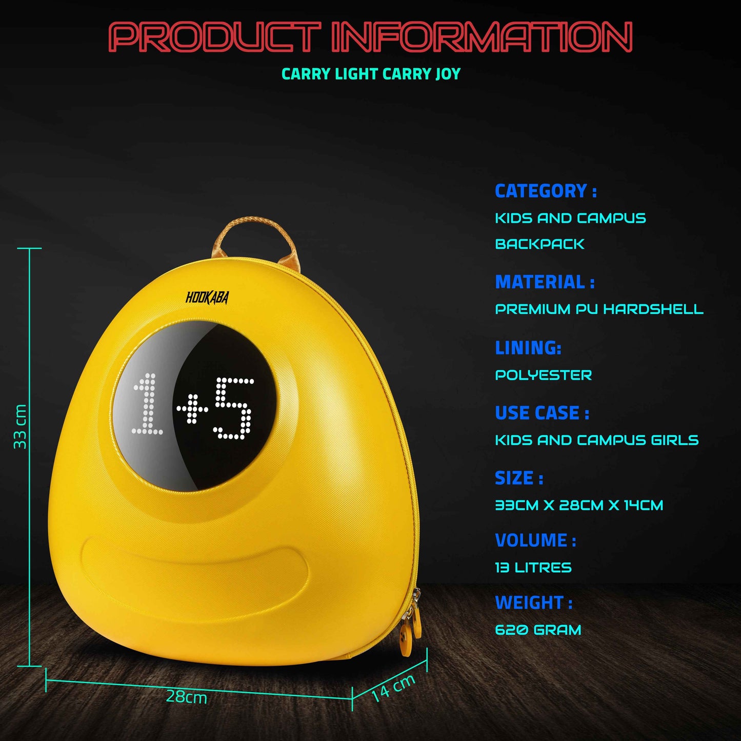 Hookaba GlowBuddy Kids LED Backpack