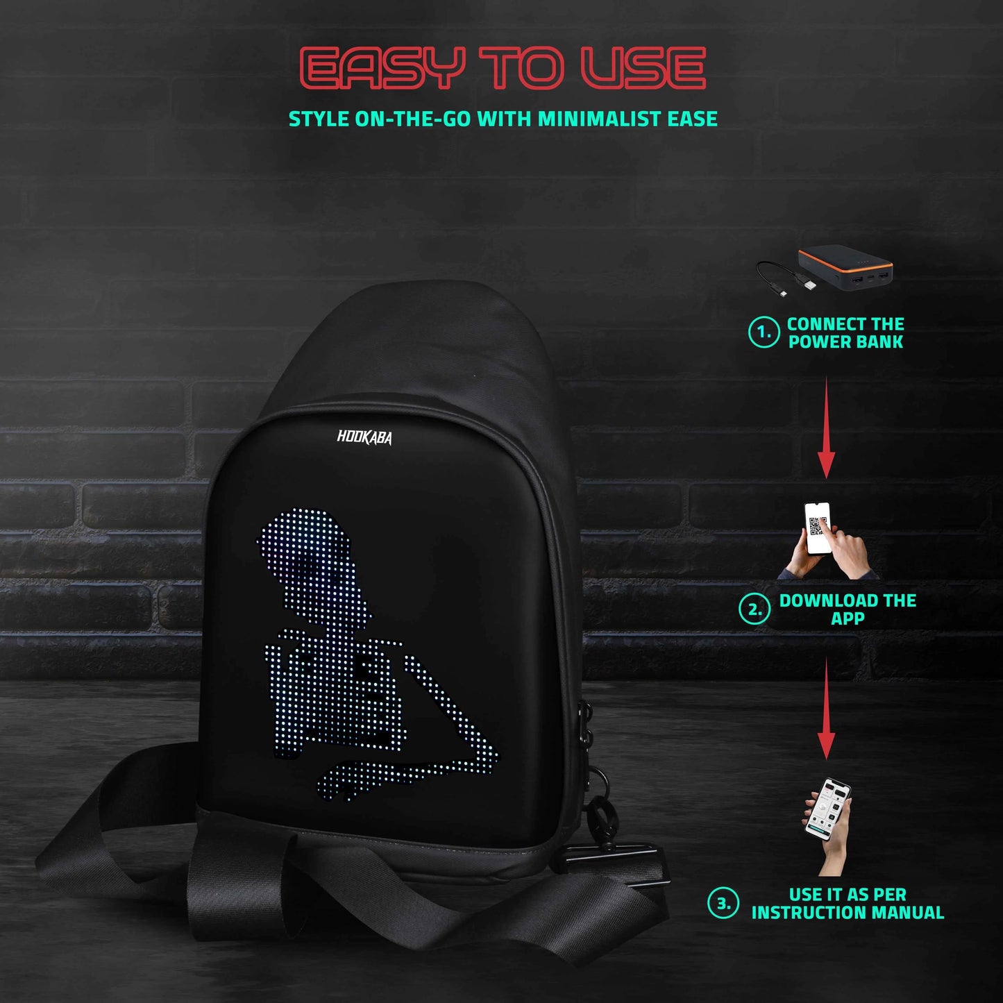 Hookaba LED Sling Bag