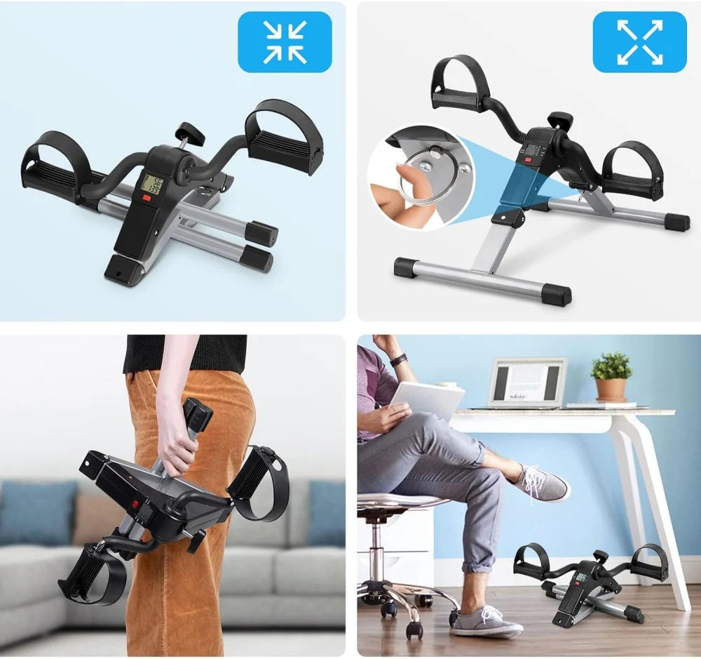 Pedal Exerciser | Heavy Material with Adjustable Resistance Levels and Digital Display