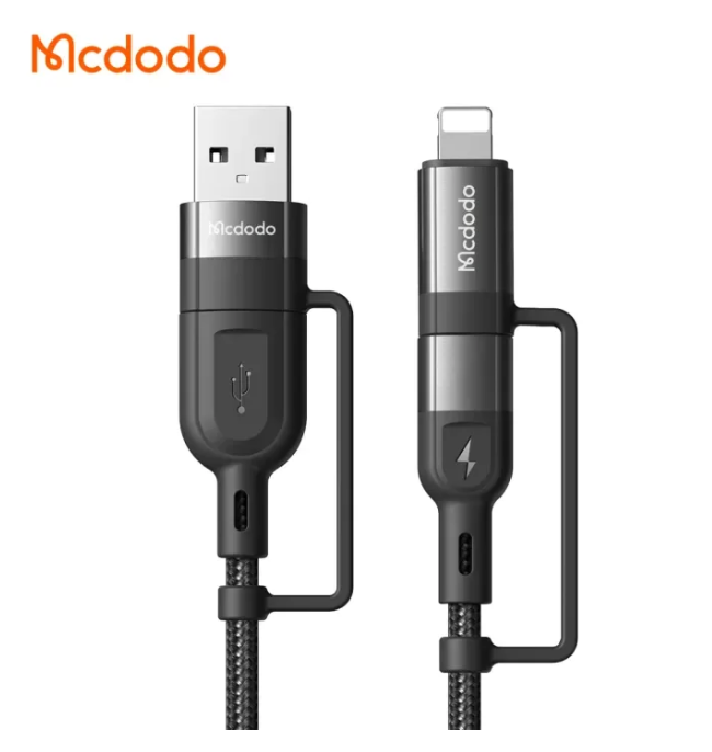 Mcdodo 60W PD USB-C/USB-A to USB-C/Lightning 4-in-1 Travel Cable