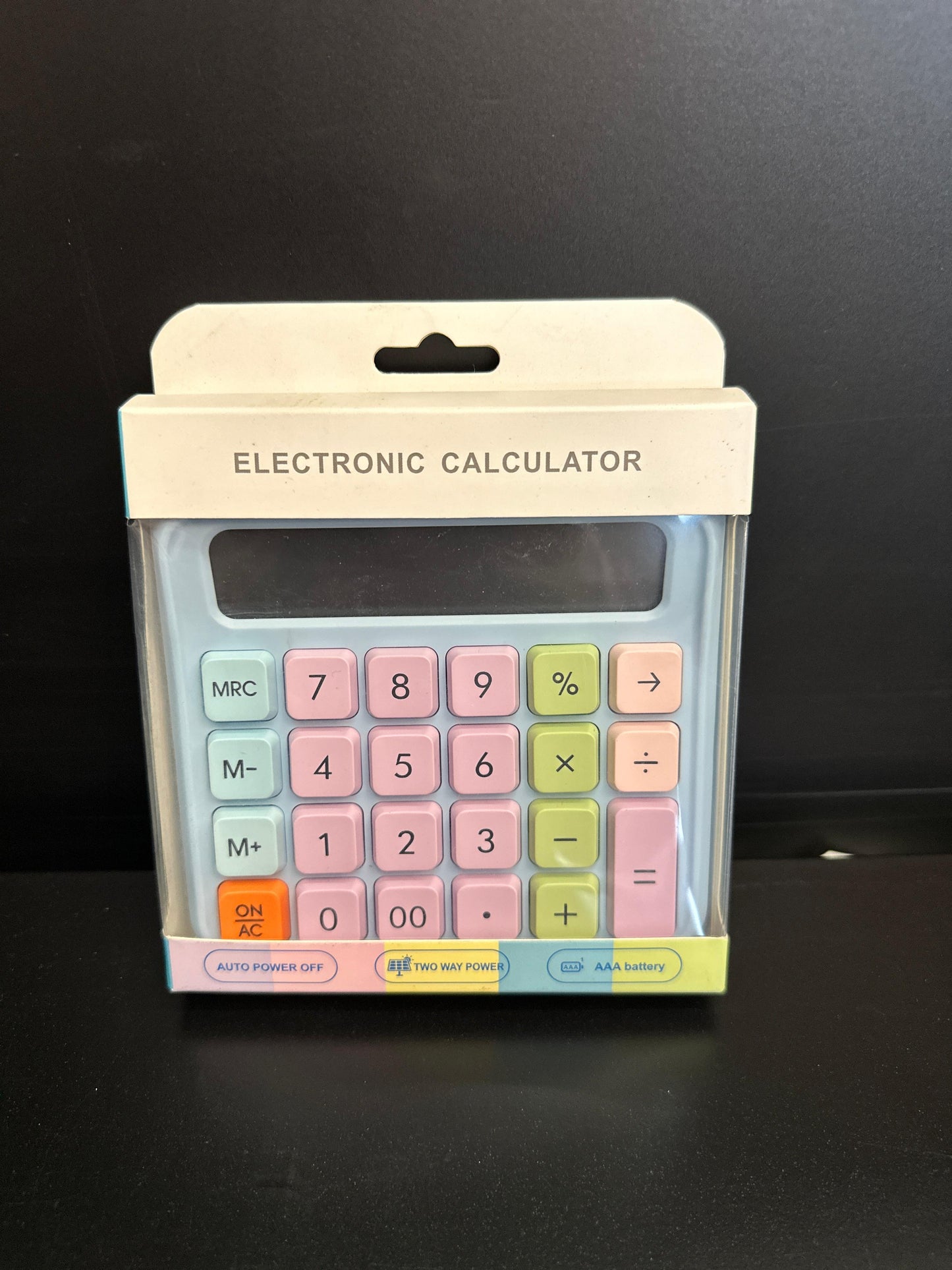 iLifestyle Mechanical Switch Calculator with Big Buttons, Calculators Desktop Colourful