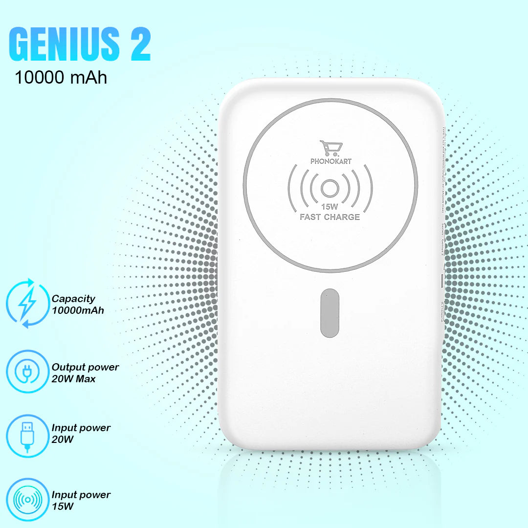 PHONOKART Genius-2 (10000 mAh) Mag Safe Power Bank