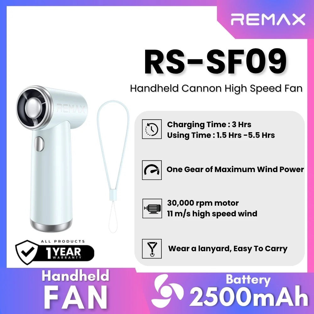 Remax SF09 Velocity Handheld Cannon High-Speed Fan