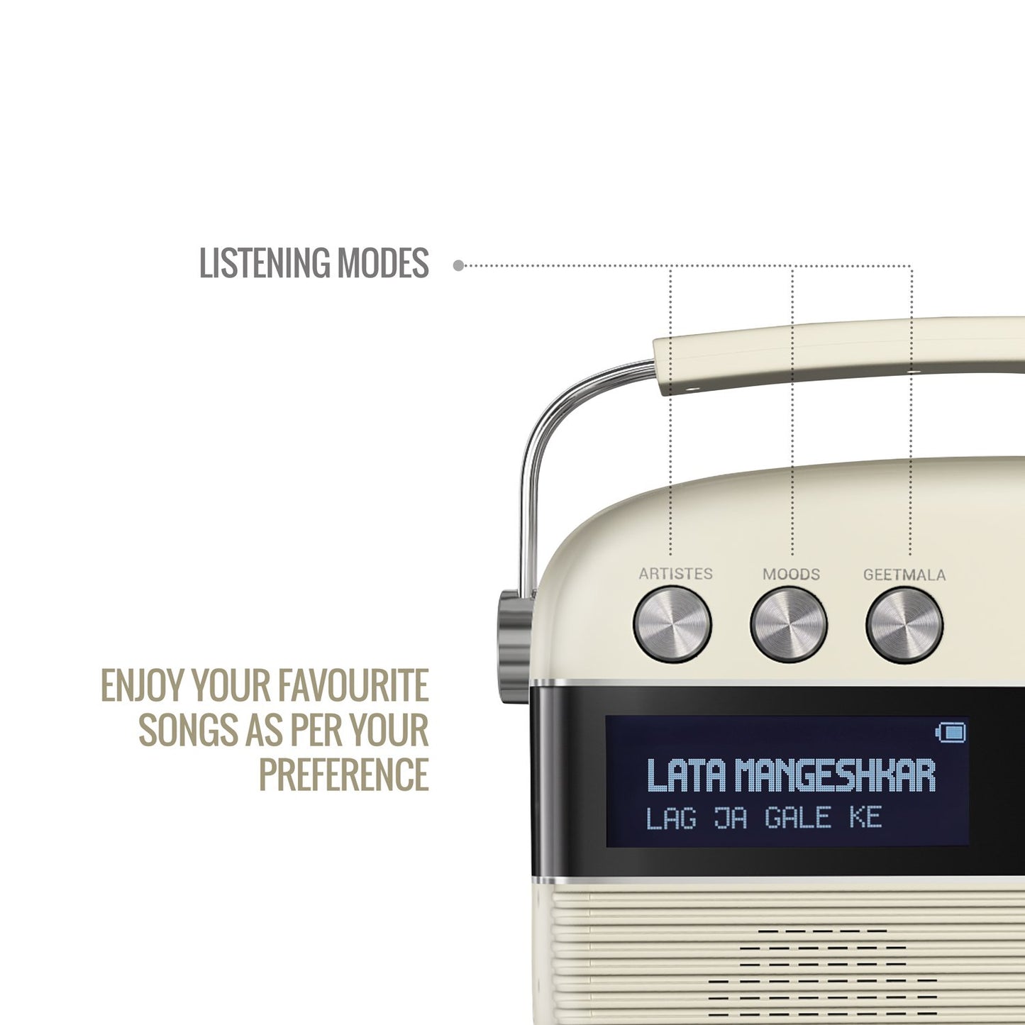 Saregama Carvaan Hindi - Music Player Porcelain White