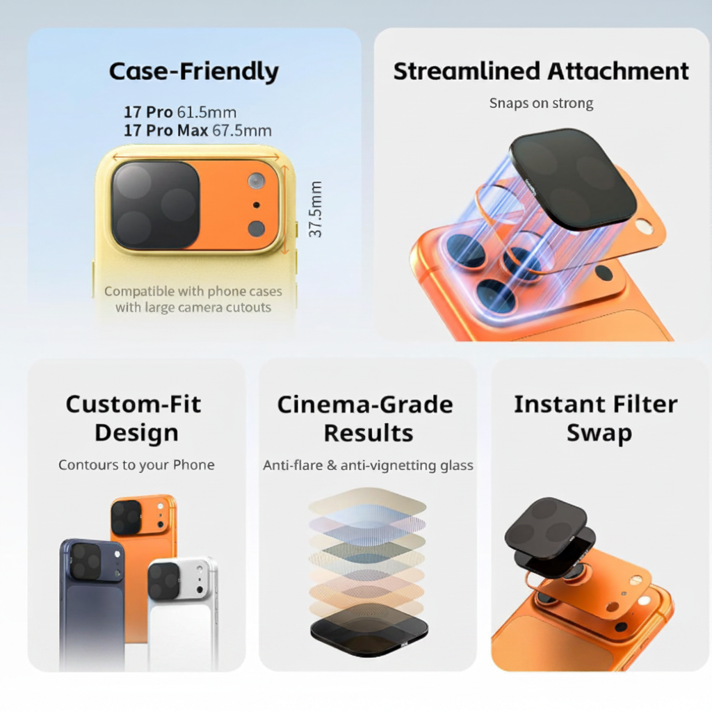Camera Magnetic Lens Filters for iPhone 17 Pro | iPhone 17 Pro Max
