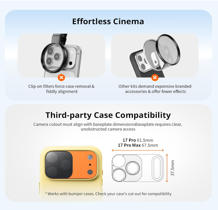 Camera Magnetic Lens Filters for iPhone 17 Pro | iPhone 17 Pro Max