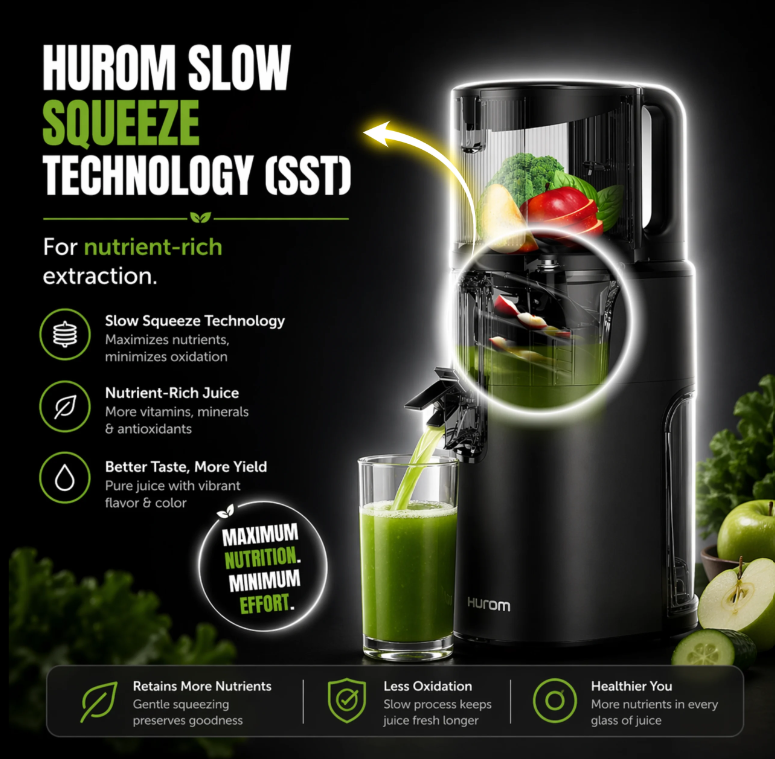 Hurom H400 Cold Press Juicer with Sorbet Maker