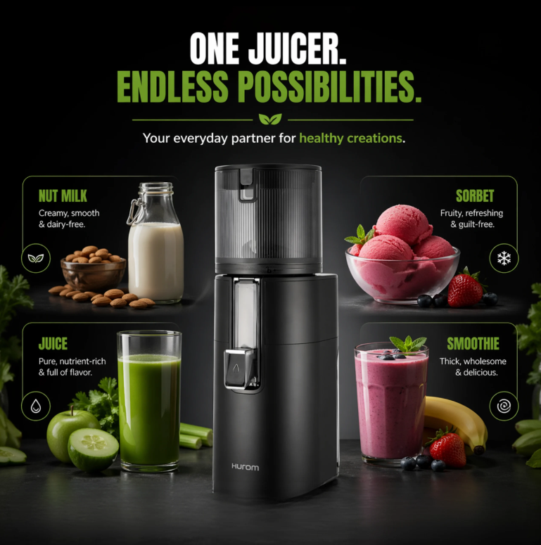 Hurom H400 Cold Press Juicer with Sorbet Maker