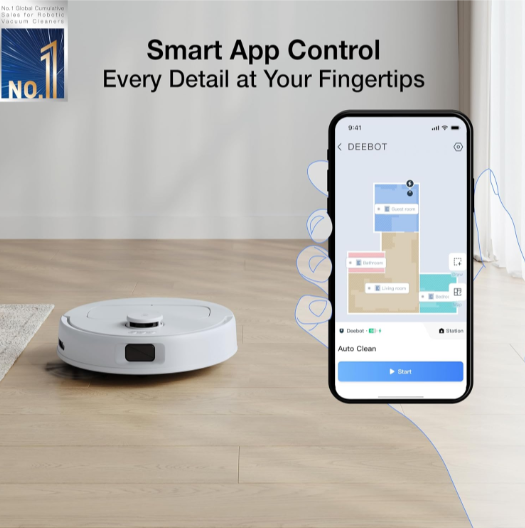 Ecovacs DEEBOT N30 White 2 in 1 Robot Vacuum Cleaner & Mop