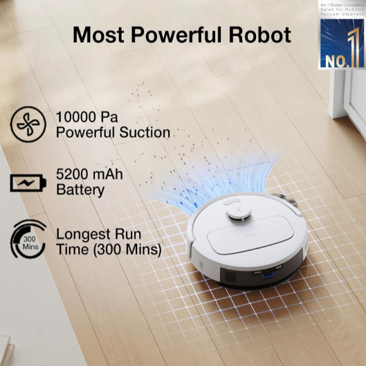 Ecovacs DEEBOT N30 White 2 in 1 Robot Vacuum Cleaner & Mop