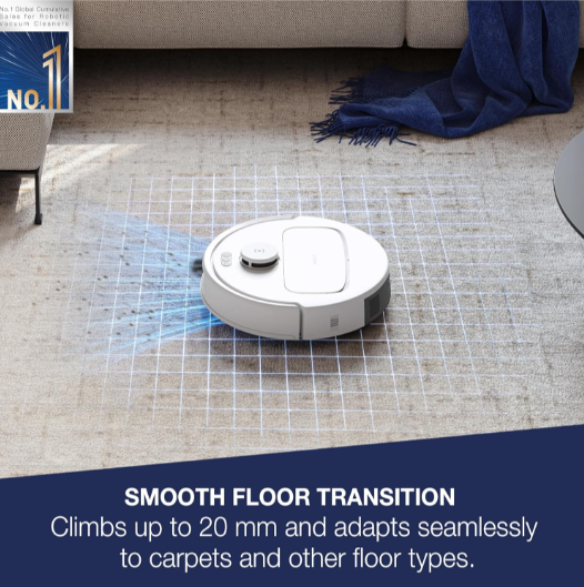 Ecovacs DEEBOT N30 White 2 in 1 Robot Vacuum Cleaner & Mop