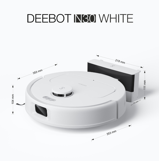 Ecovacs DEEBOT N30 White 2 in 1 Robot Vacuum Cleaner & Mop