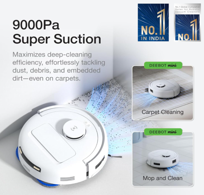 ECOVACS DEEBOT MINI Omni 2 in 1 Robot Vacuum Cleaner & Mop