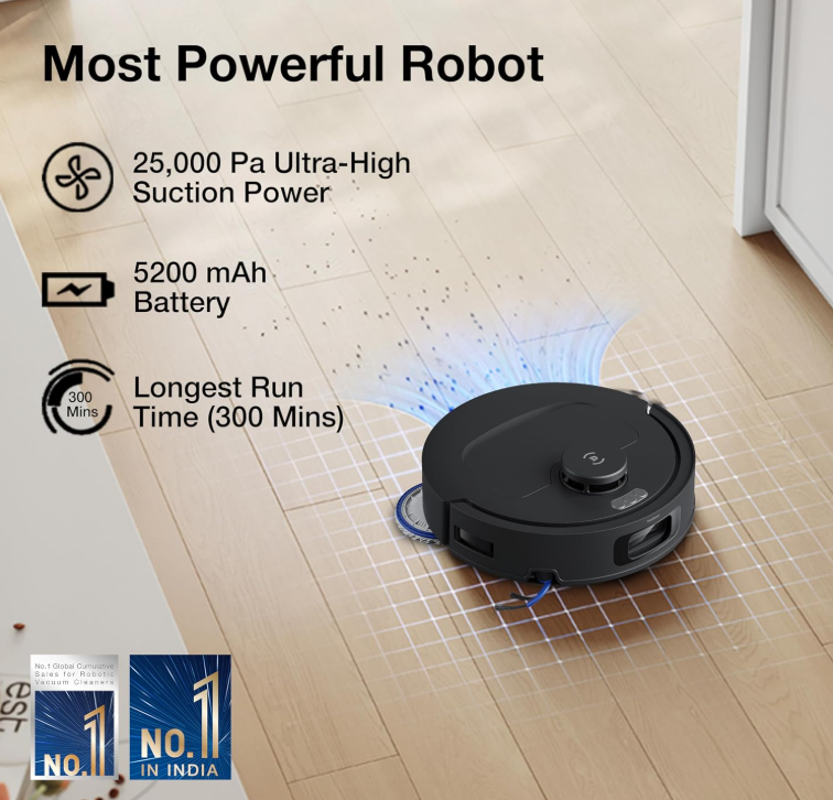 ECOVACS Deebot N50 PRO Omni 2 in 1 Robotic Vacuum Cleaner & Mop