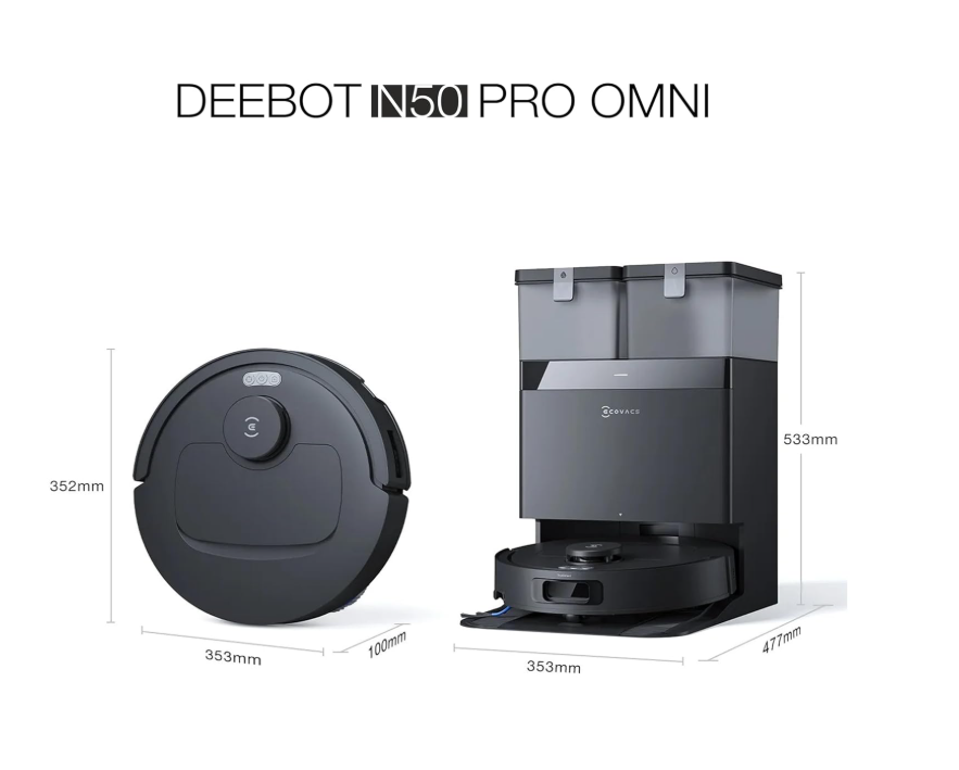 ECOVACS Deebot N50 PRO Omni 2 in 1 Robotic Vacuum Cleaner & Mop
