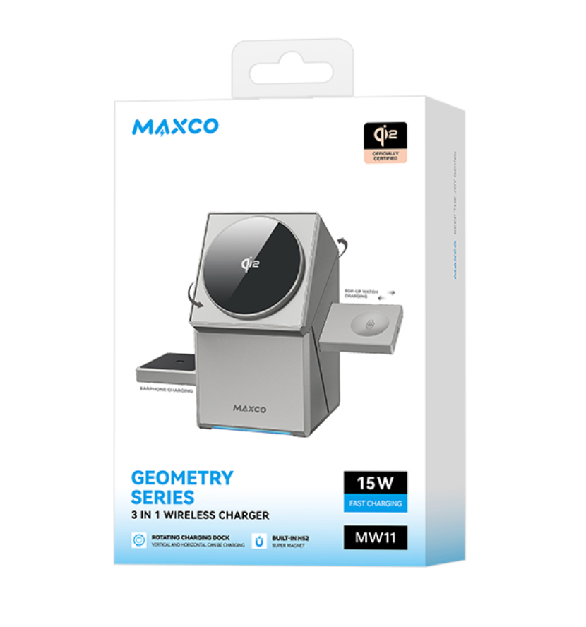 MAXCO Geometry Qi2 3in1 MagSafe Wireless Charger