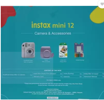 Fujifilm Instax Mini 12 Instant Camera mega box