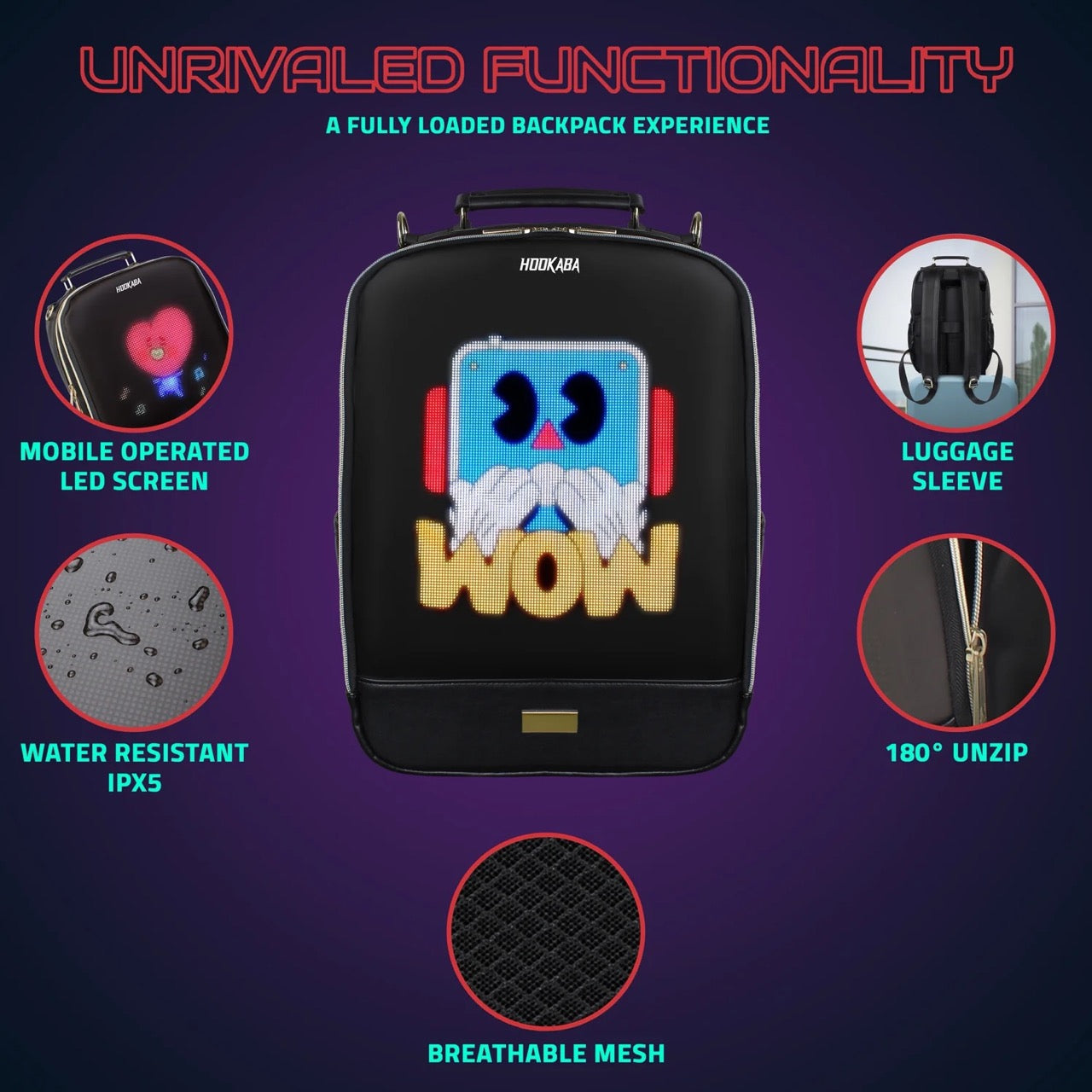 Hookaba Bold Elite LED Backpack