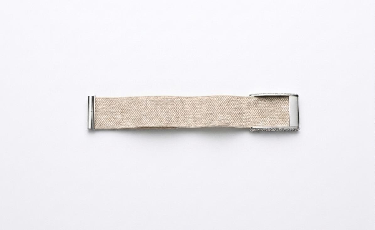 Whoop 5.0 compatible Super nit Lux band with Diamond Buckle by Diviura | For One/Peak/Mg Life