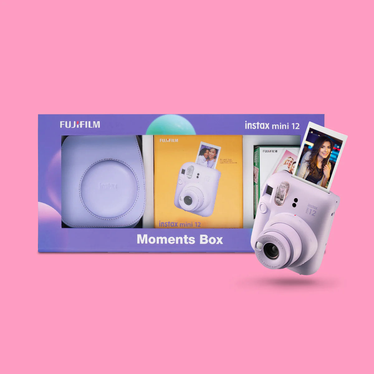 Fujifilm Instax Mini 12 Instant Camera moments forever box