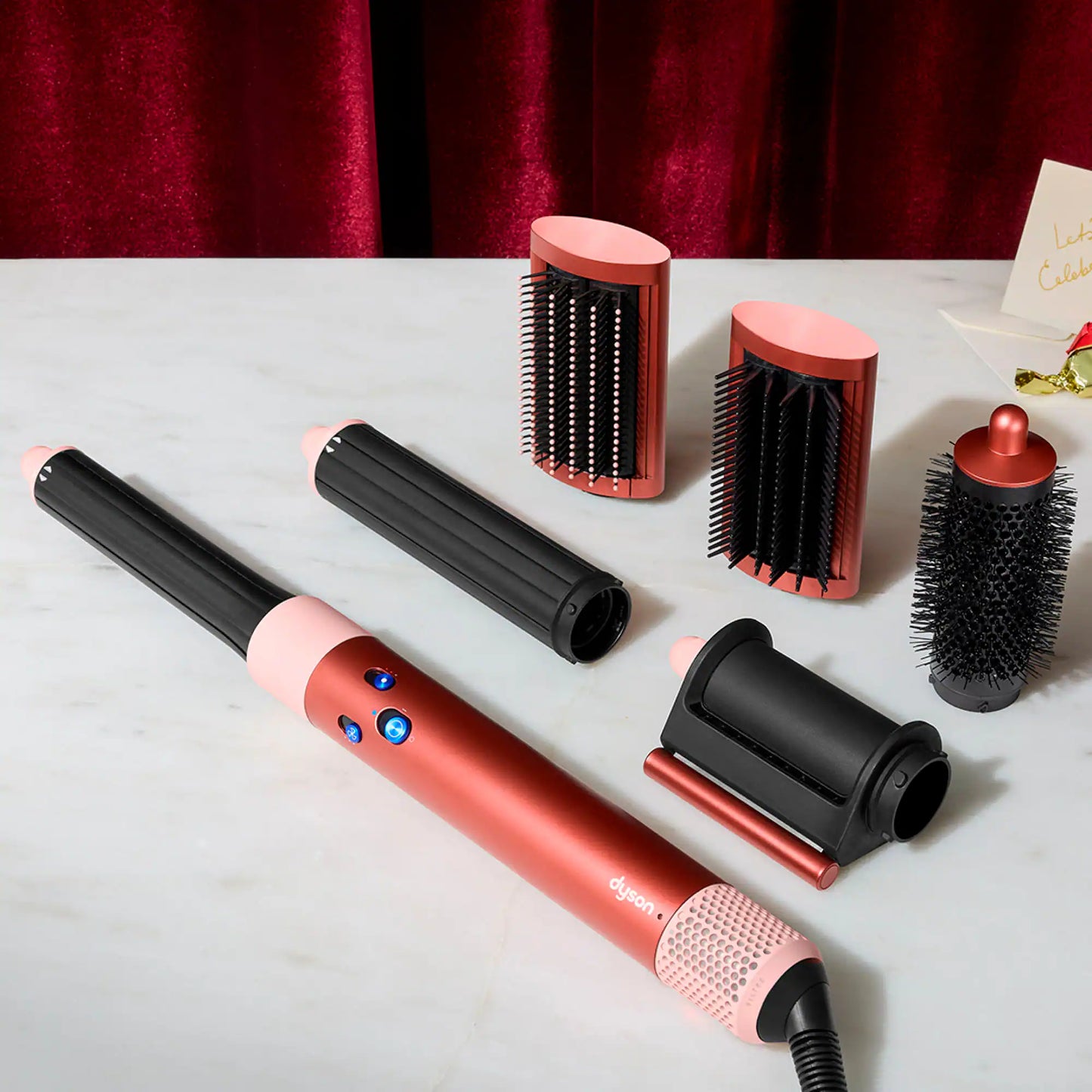 Dyson Airwrap i.d.™ multi-styler and dryer in Strawberry bronze and blush pink