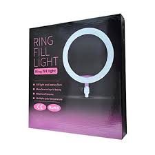 Ring Fill Light Without Stand For YouTube Video Recording Photoshoot with Phone and Camera Holder