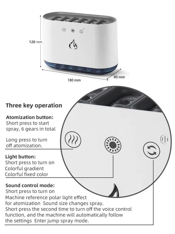 Holyzon Light 6 Holes Music Operator Dynamic Humidifier (900 ML RGB)