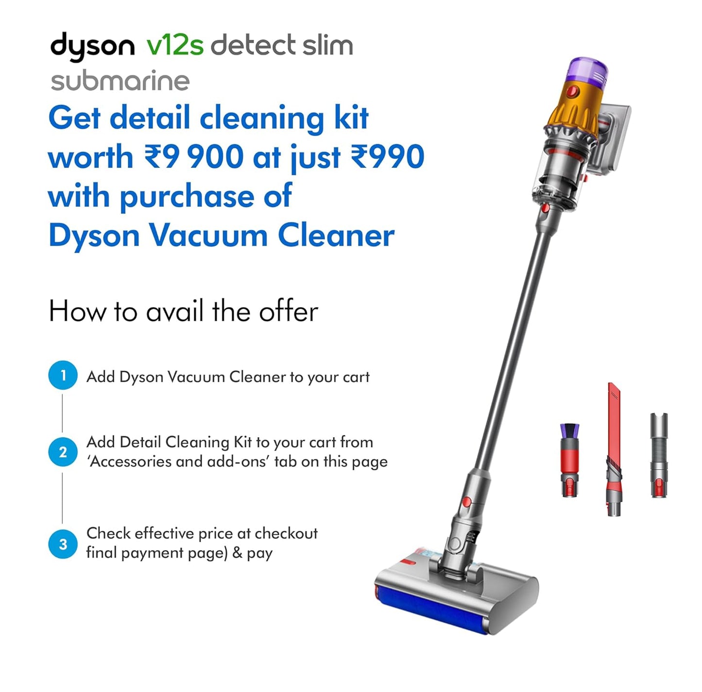 Dyson V12s Detect Slim Submarine™ wet and dry vacuum cleaner