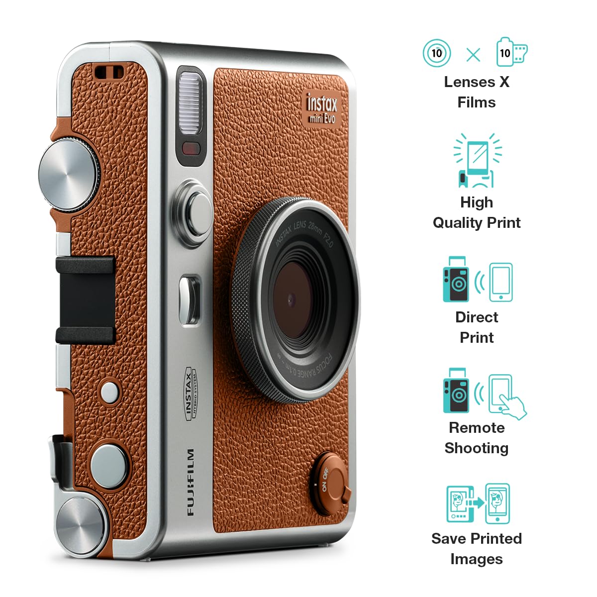 Fujifilm Instax Mini Evo Hybrid Camera Premium Edition combo box