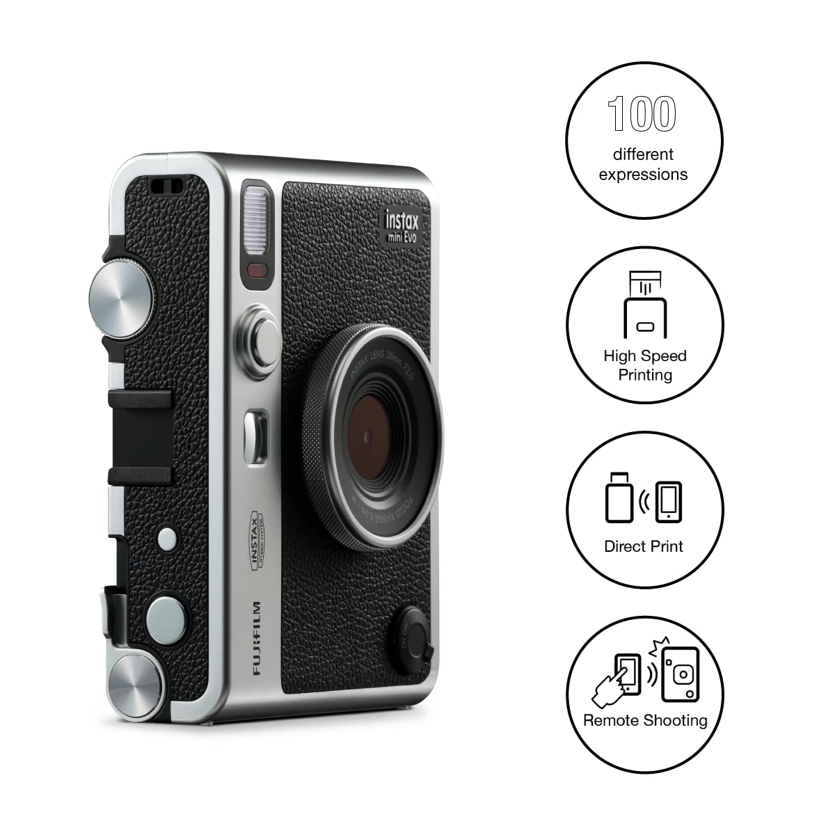 Fujifilm Instax Mini Evo Hybrid Camera Premium Edition combo box