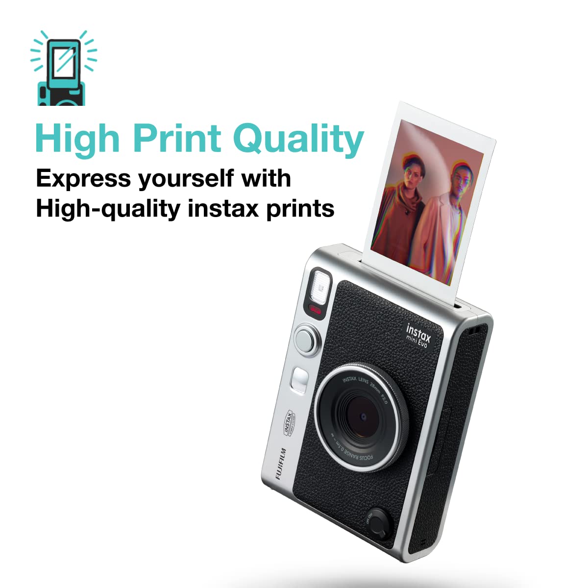 Fujifilm Instax Mini Evo Hybrid Camera Premium Edition combo box