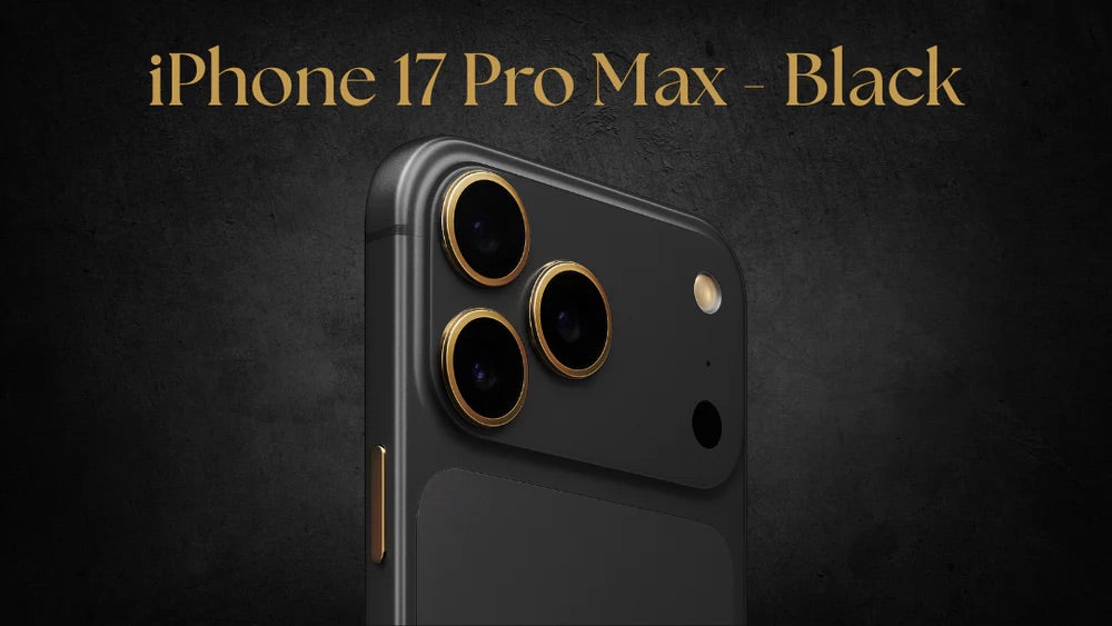 iPhone 17 PRO MAX Cosmic black with 24K Gold Edition by DIVIURA | 256Gb