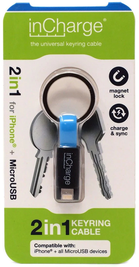 InCharge 2 in 1 keyring cable