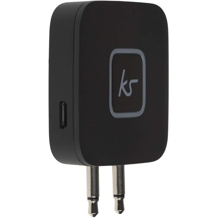 KitSound Bluetooth Airline Plane Wireless Headphone Adaptor