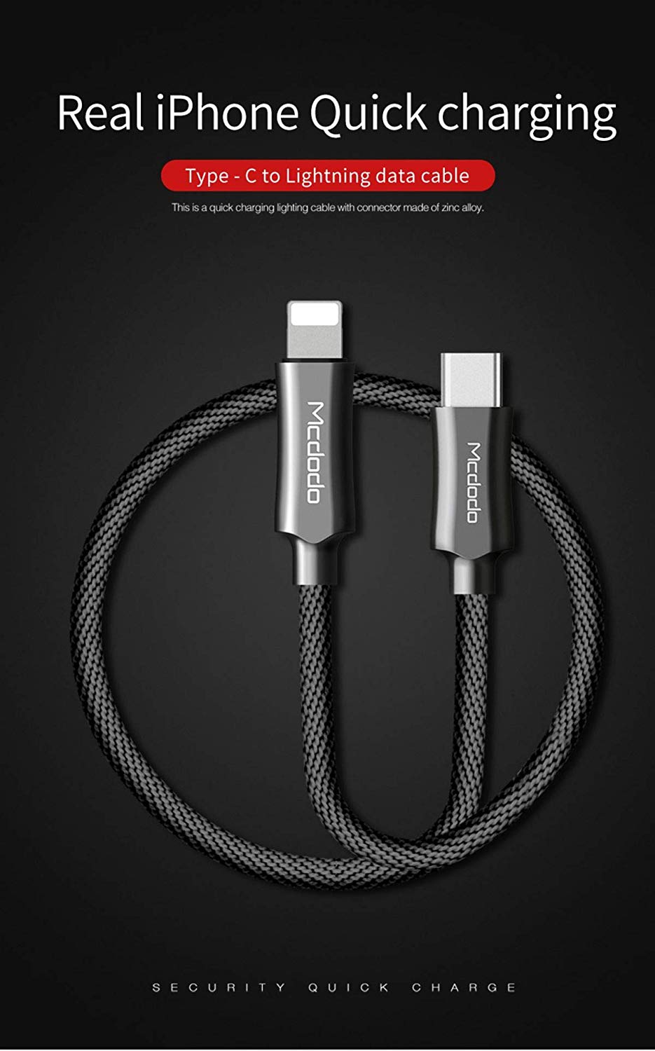 Mcdodo Generation Type C to Lighting PD 18W 2A Fast Charging Cable