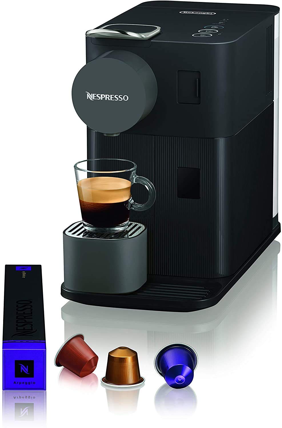 Nespresso by De'Longhi Lattissima One Original Espresso Machine with Milk Frother, Black, Coffee Pod Machine